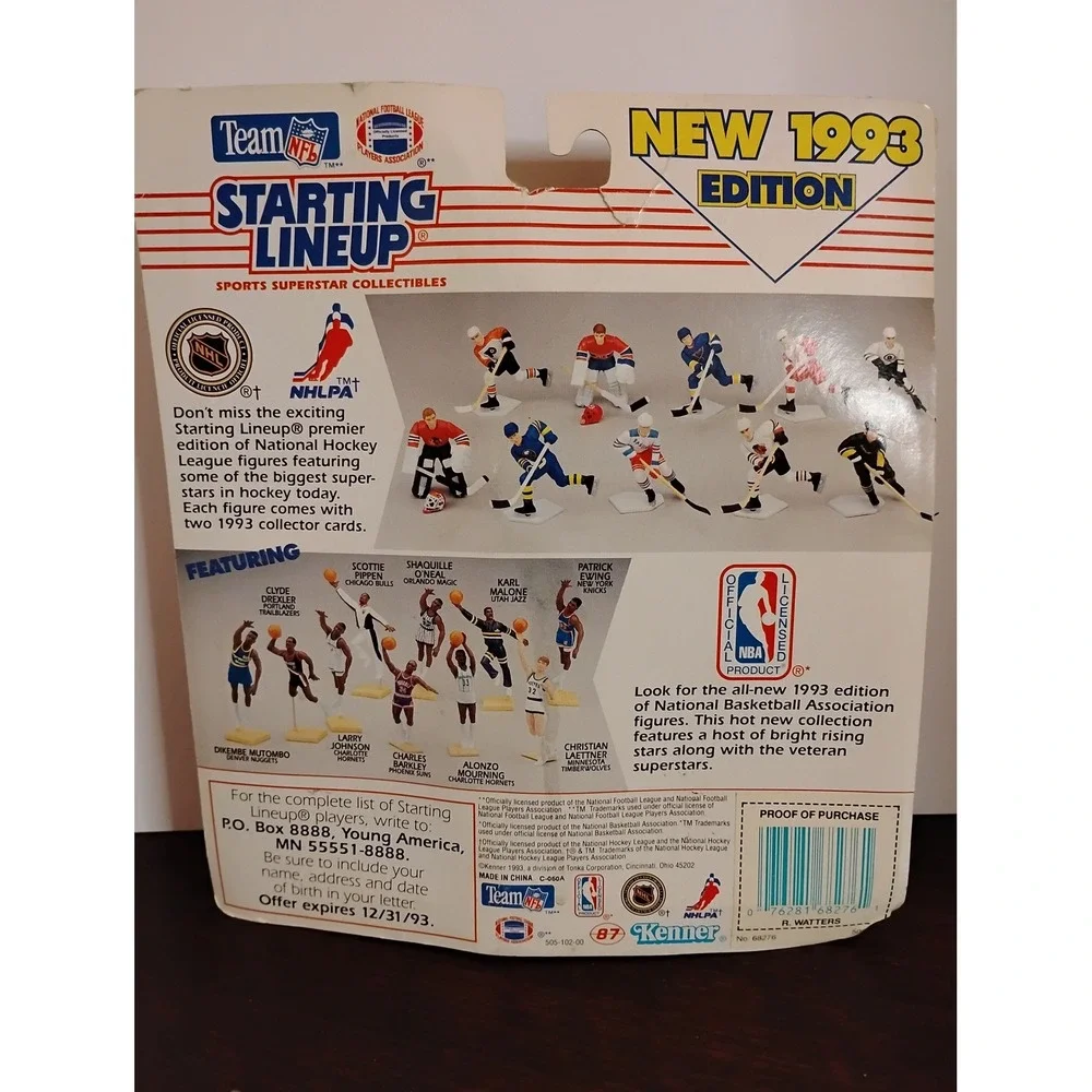 1993 Starting Lineup‎ Ricky Watters San Francisco 49ers Figure with Cards Kenner